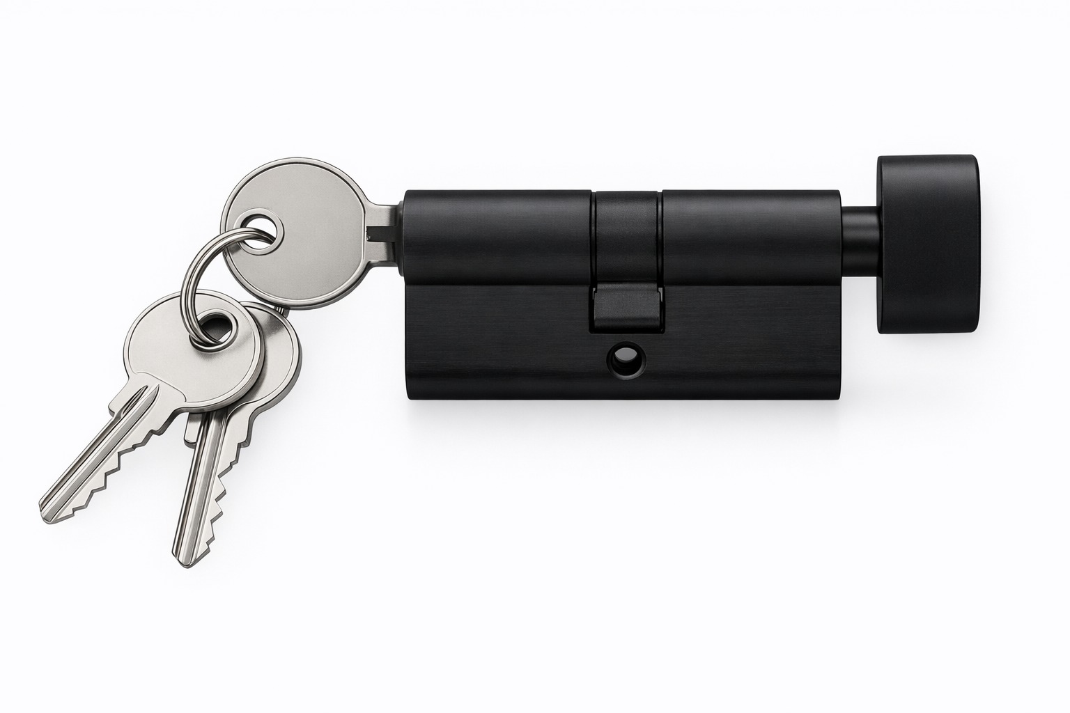 מנעול כפתור מפתח שחור